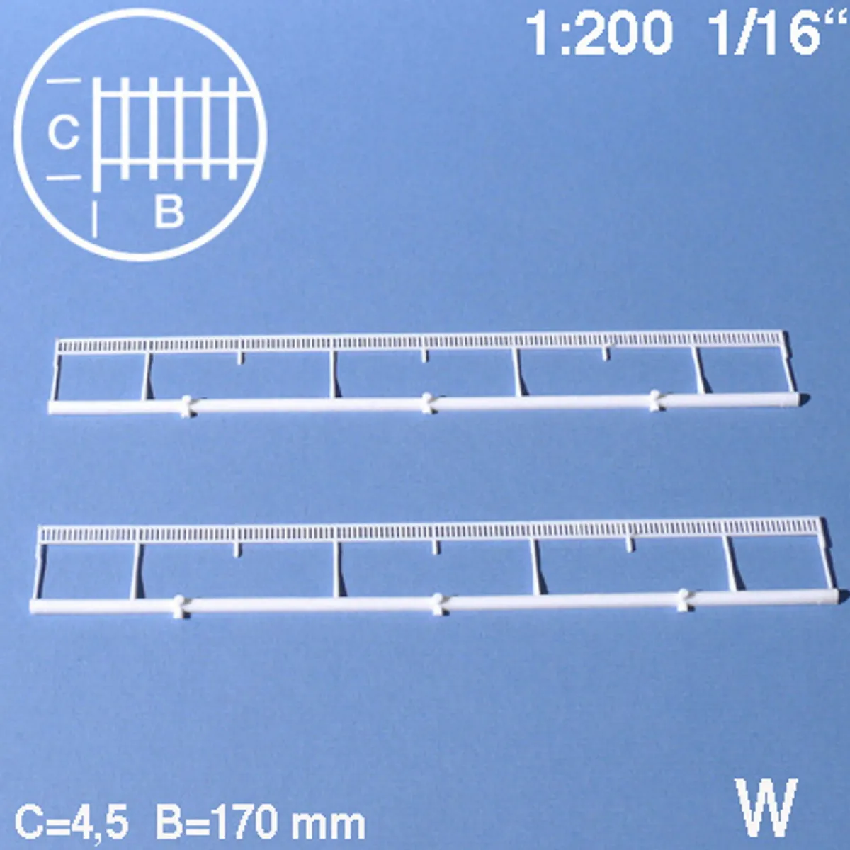 Hermoli Balustrad 1:200 2 st | Övrigt