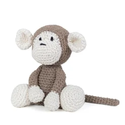 Hoooked Hooked DIY-kit Monkey Mace, virka en söt amigurumi apa, längd 17 cm | Materialsatser