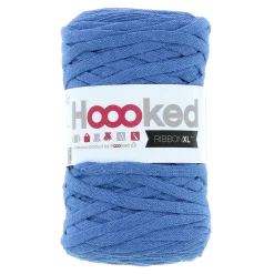 Hoooked Hooked Ribbon XL garn 250g blå – RXL51 Imperial blue | Bomullsgarn