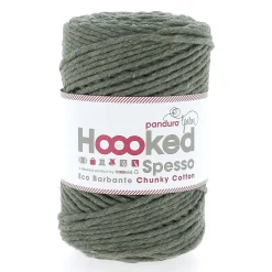 Hoooked Spesso Eco Barbante Chunky Cotton by Panduro Yarn – 500g mörkgrön, Aspen S805