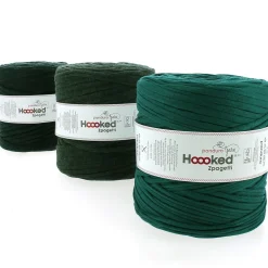 Hoooked Zpagetti Medium trikågarn 900 g mörkgrön – Dark Green shades ZP005-25, pris per styck