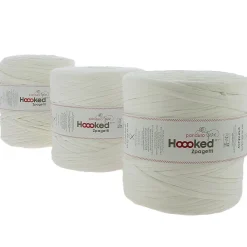Hoooked Zpagetti Medium trikågarn 900 g offwhite – Off White shades ZP005-28, pris per styck | Bomullsgarn