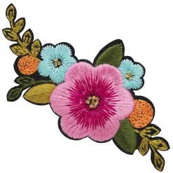 Panduro Hobby Iron-on blommor med pärlor – stor