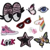 Panduro Hobby Iron-on tygmärke 10-pack med motiv som känns sommar och sol – storlek 4–11 cm | Iron-Ons