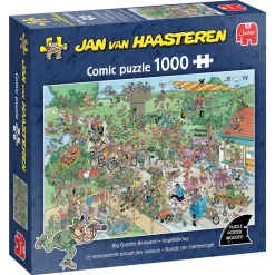 Barn Jan Van Haasteren pussel Big Garden Birdwatch, 1000 bitar, 68×49 cm