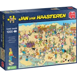 Barn Jan Van Haasteren pussel Sand Sculptures, 1000 bitar, 68×49 cm