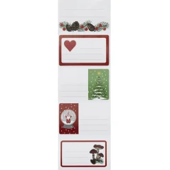 Panduro Design Juletiketter på rulle 120 st. självhäftande etiketter till julklappar, 58×36 mm