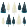 Panduro Hobby Julgranar mini, 10 dekorationsgranar med snö – H.7 / 9,5 cm, Ø3,5–5 cm | Dekorera