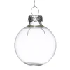 Decoris Julgranskulor av glas, små transparenta julkulor, 16 st. Ø3,5 cm | Julgranskulor