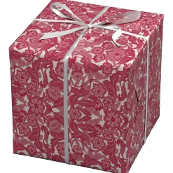 Panduro Design Julpapper 10 meters rulle, 57 cm bred – röd- och beigerandigt papper