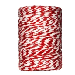 Panduro Hobby Jutesnöre 60m/6-trådig Röd/Vit