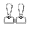 Panduro Hobby Karbinhakar karbinlås för axelrem 2-pack, silverfärgad 60×45 mm, 40 mm öppning