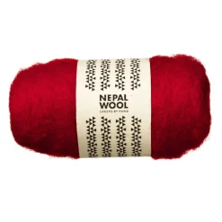 Nepal Wool Kardad ull 50 g röd | Ull