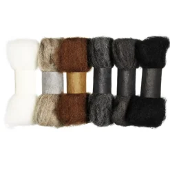 Nepal Wool Kardad ull sats 6x2g naturfärg