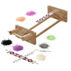 Panduro Jewellery Kit med pärlvävram, pärlor m.m. för att väva pärlarmband | Armband