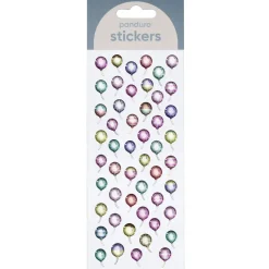 Panduro Hobby Klistermärken puffy stickers 50 ballonger som gnistrar och skiftar färg | Pearlstickers