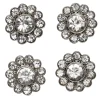 Panduro Hobby Knappar med gnistrande strass omgiven av guldfärgad metall, 4 st. Ø15 mm