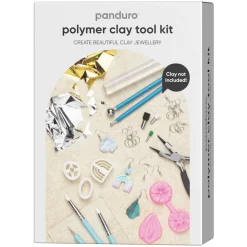 Panduro Hobby Komplett kit med lerverktyg för smyckestillverkning av polymerlera