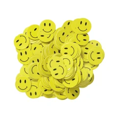 Panduro Hobby Konfetti gula smileys Ø15 mm, 15 gram, 250 g/m² papper | Övrigt