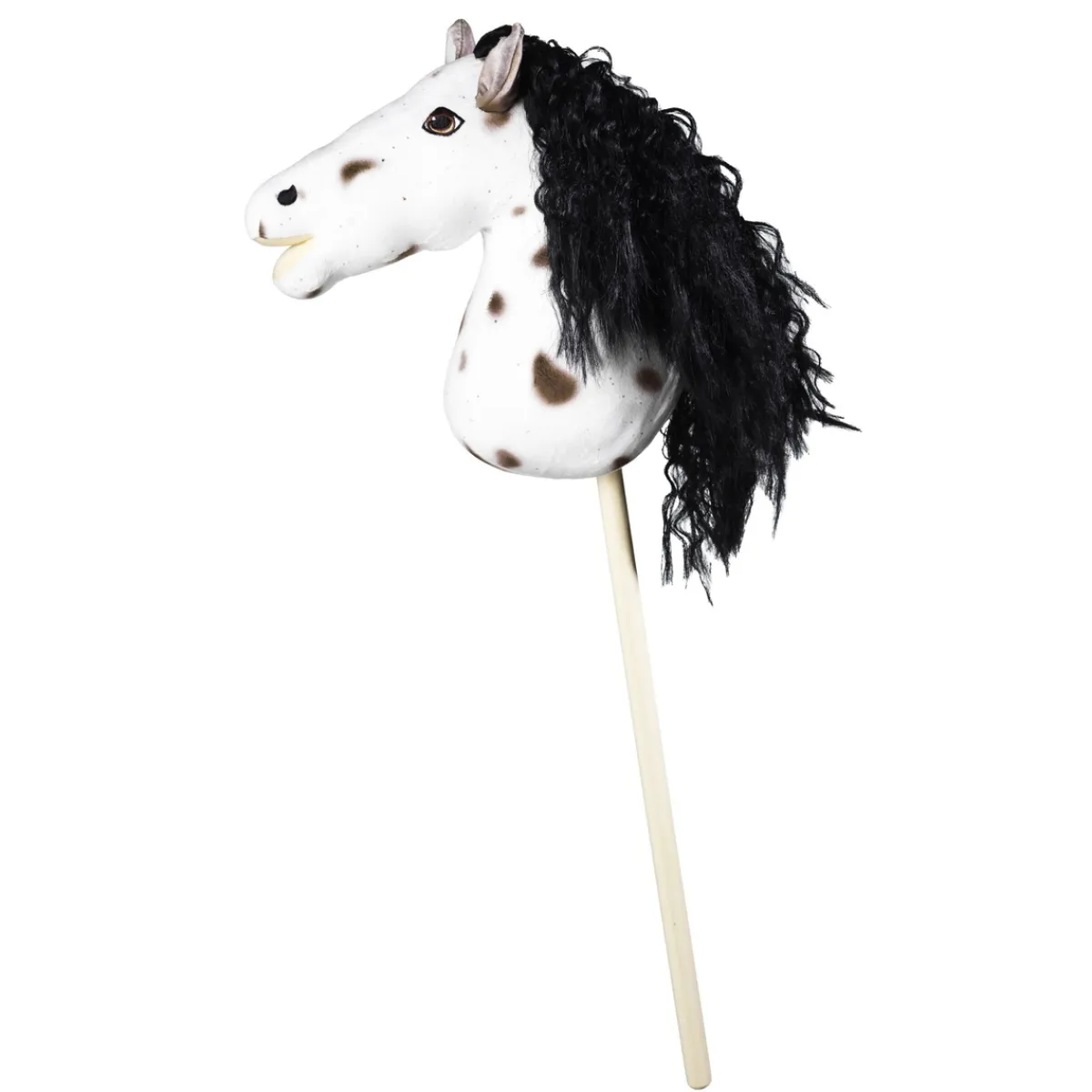 Panduro Design Käpphäst Stormy, en helt färdig käpphäst som vill direkt ut i hagen! Längd 77 cm | Barn Stommar & Hinder