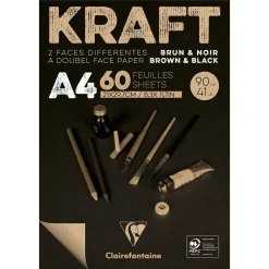 Clairefontaine Kraft block A4 Brown/Black | Block