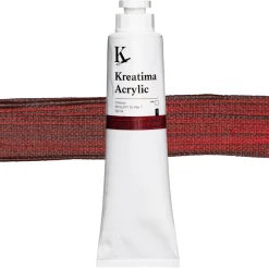 Kreatima Acrylic akrylfärg 120 ml – Crimson PR 15:3 PY 74 PBk 7 | Akrylfärger