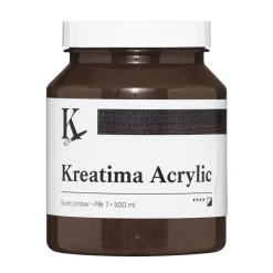 Kreatima Acrylic akrylfärg 500 ml – Burnt Umber PBr 7