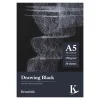Kreatima Drawing Black ritblock A5 (148x210 mm), 30 svarta ark, 170 g/m² | Block
