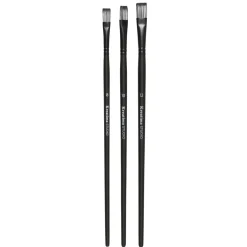 Kreatima pensel Studio Flat 3-pack, #8, 10, 12 – syntetpenslar, flat borst