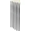 Kreatima pensel Studio Flat 6-pack, #2, 4, 6, 8, 10, 12 – svinborstpenslar med flat borst