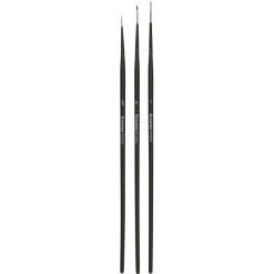 Kreatima pensel Studio Script Liner 3-pack, #3/0, 0, 1 – syntetpenslar, långt & tunt borst