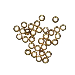 Panduro Jewellery Krymppärlor 1 mm, 30 st. – 925 sterling silver, pläterad med 9 karat guld