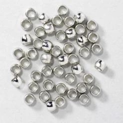 Panduro Jewellery Krymppärlor Ø1 silverfärg 50st | Krymppärlor
