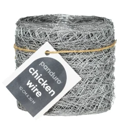 Panduro Hobby Kycklingnät / hönsnät / sexkantsnät av metall – rulle med 30 m×10 cm | Metall