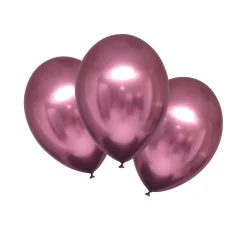 Barn Amscan Latexballonger 6-pack Ø30 cm – krom- / metallicfärgade mauve