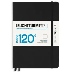 LEUCHTTURM1917 Notebook A5 Plain 120g Black – Hardcover