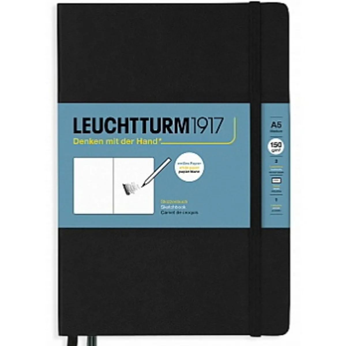LEUCHTTURM1917 Sketchbook A5 Black | Skissböcker