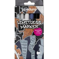 Panduro Limitless Limitless Marker S Industrial Zone, set med 6 akrylpennor – Fin spets Ø1 mm | Tuschpennor & Markers