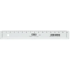 M+R Möbius Ruppert Linjal M+R 16 cm transparent