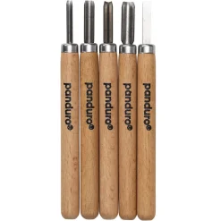 Panduro Hobby Linoleumknivar 5-pack, skärverktyg med olika klingor för linoleum. Längd 13,5 cm