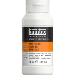 Liquitex Matt Varnish 118 ml, skyddande matt fernissa för akrylmålningar | Målarmedier