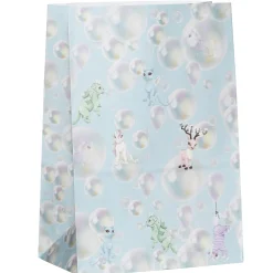 Panduro Design 24 livsmedelsgodkända påsar av papper, 16×9×23 cm – bubblor & sagodjur!