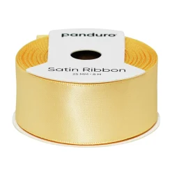 Panduro Hobby Ljusgult satinband – 25 mm brett och 8 meter långt