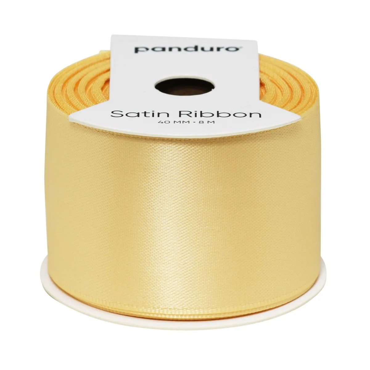Panduro Hobby Ljusgult satinband – 40 mm brett och 8 meter långt