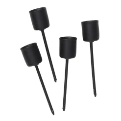 Panduro Hobby Ljushållare på stift för julgransljus Ø13mm längd 6 cm svart