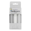Panduro Hobby Ljuspenna med flytande vax för att måla på ljus, 3-pack – silver, vit och silverglitter | Ljus Tillbehör