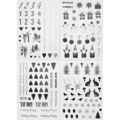 Panduro Design Ljustatueringar, klistermärken till stearinljus med advent- och julmotiv, 4 ark à 15×21 cm | Ljus Tillbehör