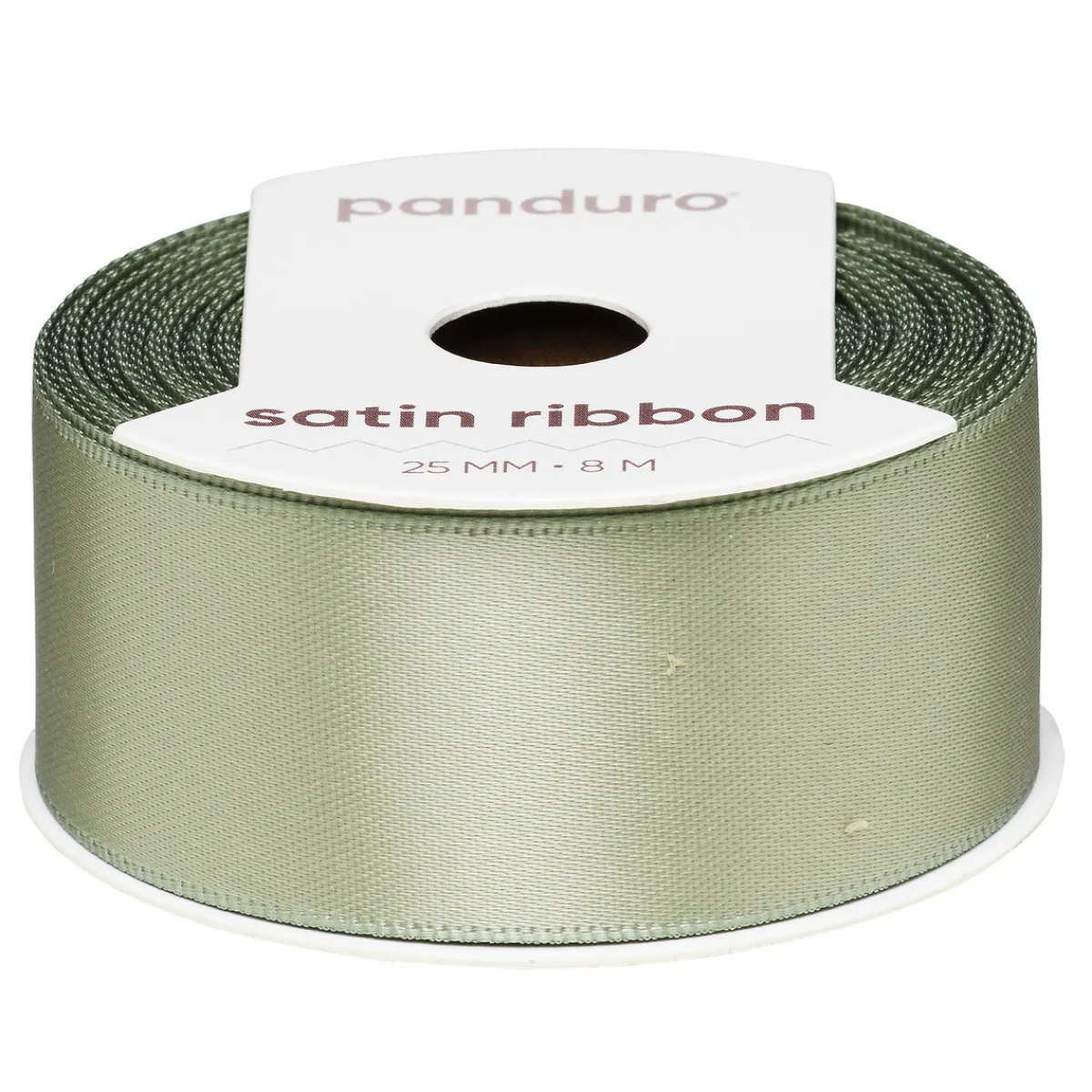 Panduro Hobby Ljust khakifärgat satinband – 25 mm brett och 8 meter långt | Satinband