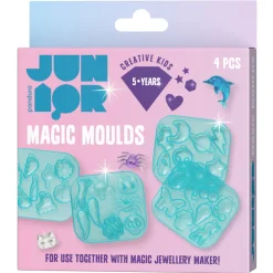 Panduro Hobby Magic Jewellery Maker – 4 formar med 32 nya roliga motiv att gjuta | Barn Diy-Kit