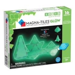 MagnaTiles Magna-tiles Glow 16 – självlysande magnetbitar som får skapelser att lysa! | Barn Magnetleksaker
